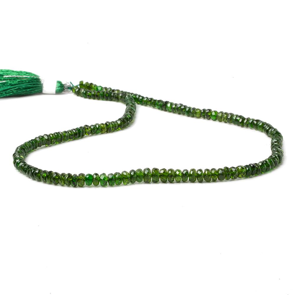 2-4mm Chrome Diopside faceted rondelle Beads 14 inch 164 pieces - Beadsofcambay.com