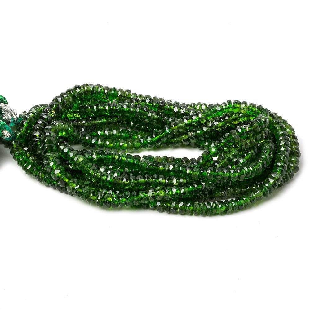 2-4mm Chrome Diopside faceted rondelle Beads 14 inch 164 pieces - Beadsofcambay.com