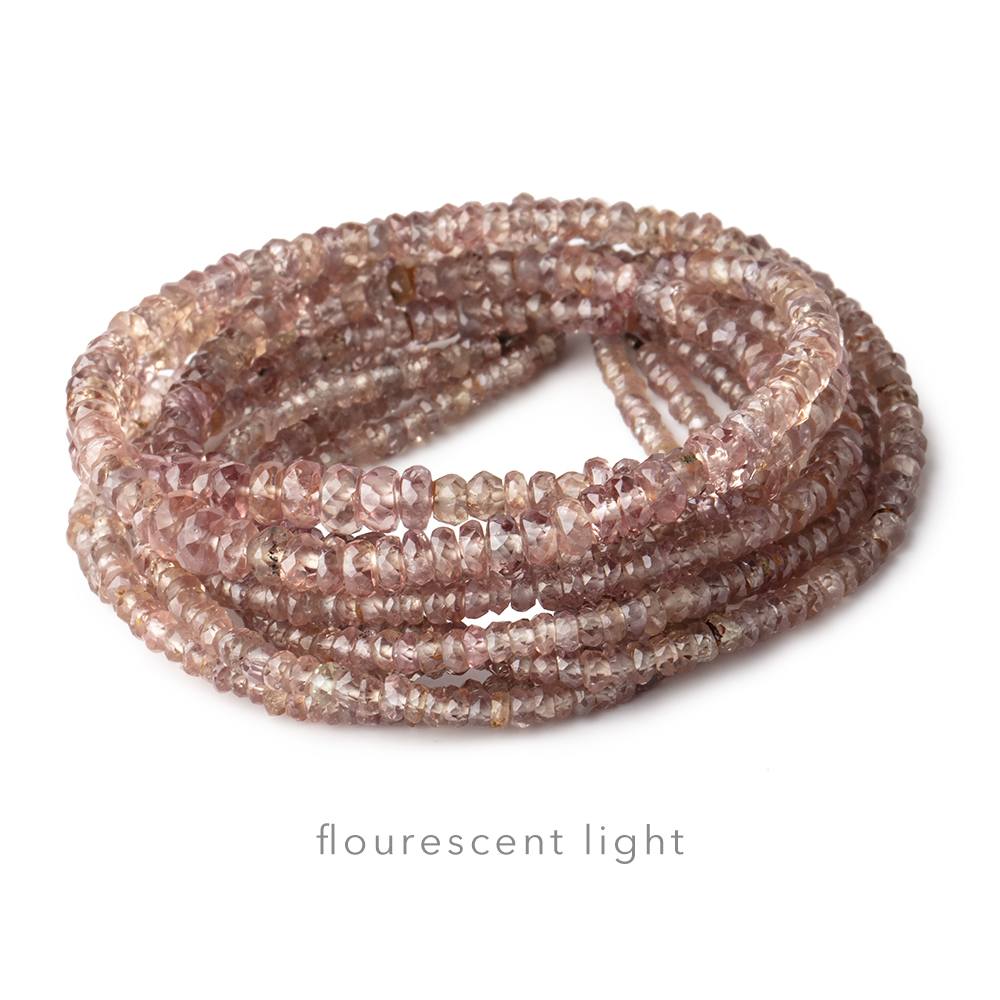 2-4mm Color Change Garnet Faceted Rondelle Beads 16 inch 257 pieces - Beadsofcambay.com