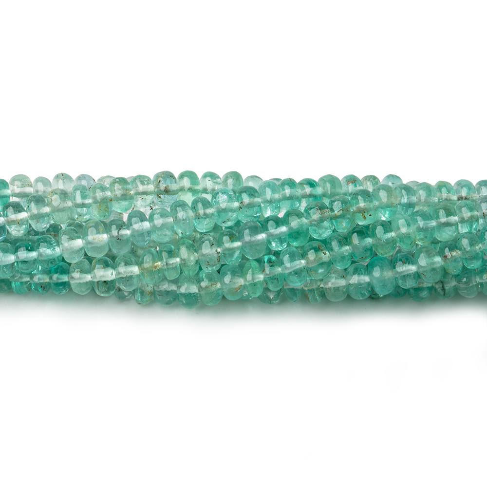2-4mm Emerald Plain Rondelle Beads 17.75 inch 230 pieces AAA - Beadsofcambay.com