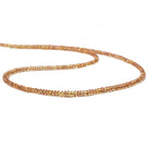 2-4mm Orange Yellow Fancy Sapphire plain rondelles 19 inch 302 beads AA - Beadsofcambay.com