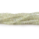 2-4mm Pale Green Sapphire Faceted Rondelle Beads 16 inch 225 pieces - Beadsofcambay.com