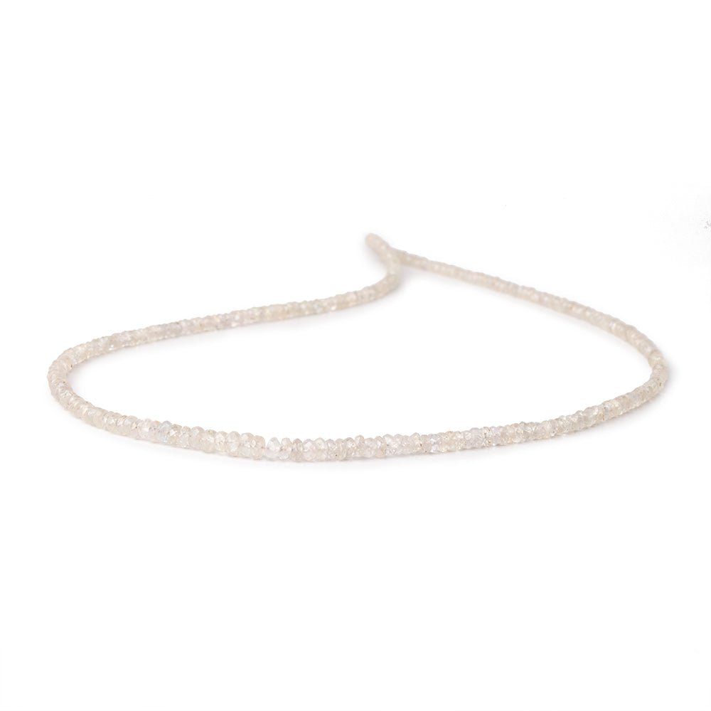 2-4mm Pale Pink Sapphire Faceted Rondelle Beads 16 inch 225 pieces - Beadsofcambay.com