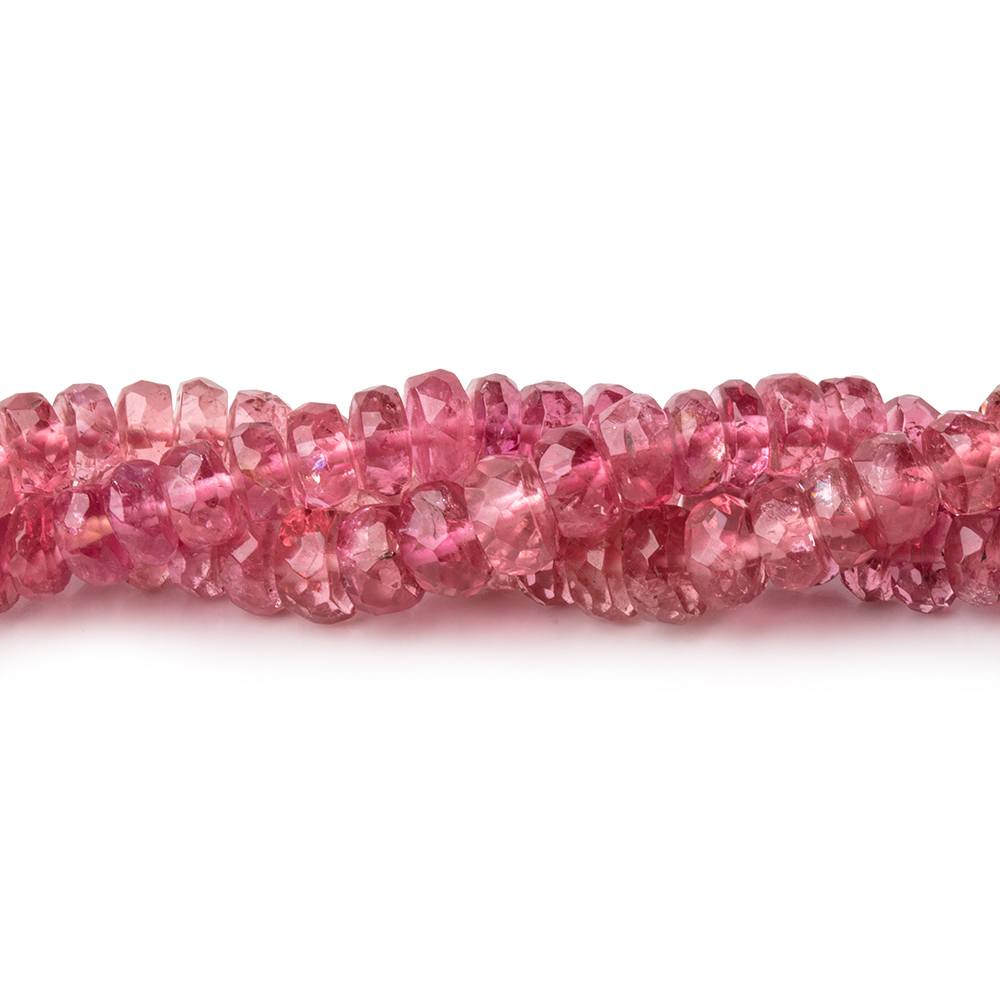 2-4mm Pink Tourmaline Faceted Rondelle Beads 16 inch 230 pieces AA - Beadsofcambay.com