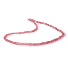 2-4mm Pink Tourmaline Faceted Rondelle Beads 16 inch 230 pieces AA - Beadsofcambay.com
