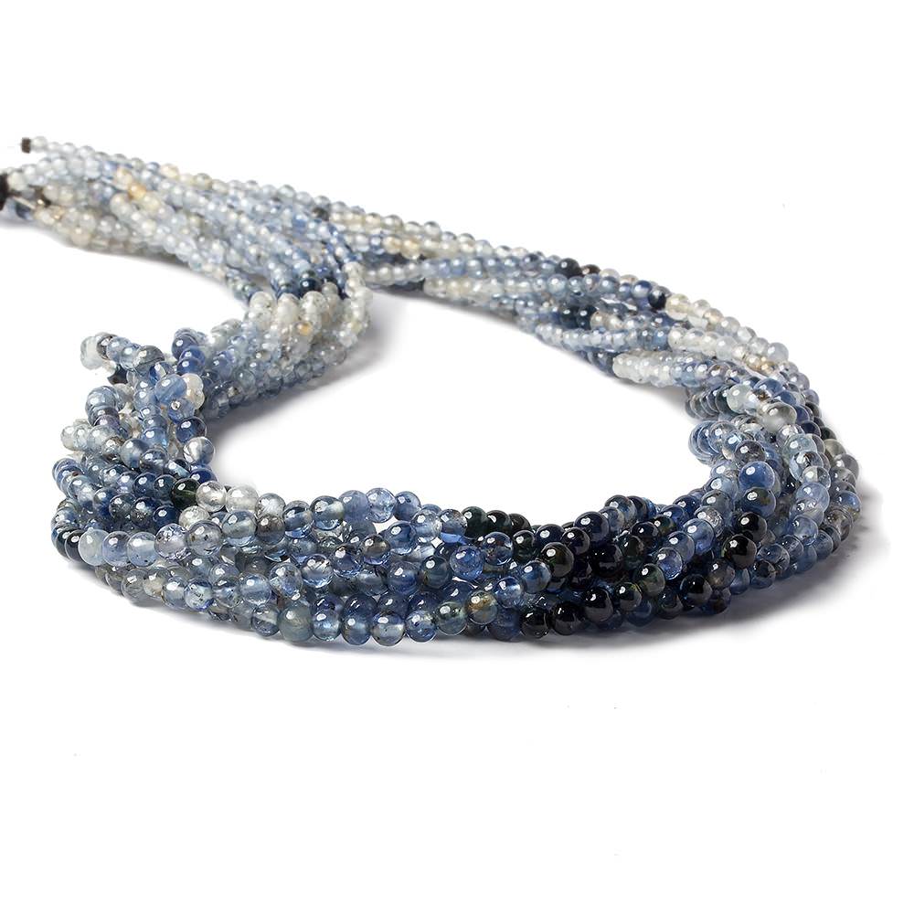 2-4mm Sapphire Beads Plain Rounds 16.5 inch 160 pieces - Beadsofcambay.com