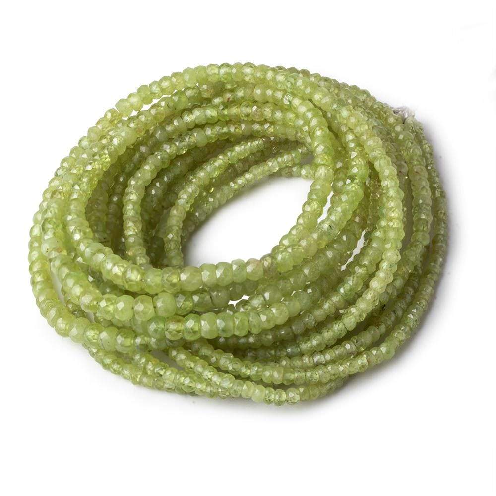 2-4mm Sphene faceted rondelle beads 18 inch 240 pieces A - Beadsofcambay.com
