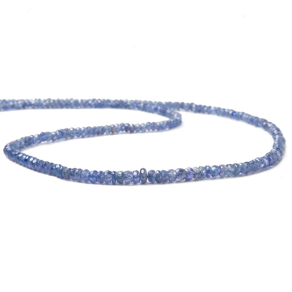 2-4mm Tanzanite Beads Faceted Rondelle 16 inch 226 pieces - Beadsofcambay.com