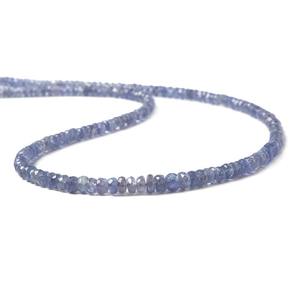 2-4mm Tanzanite Beads Faceted Rondelle 17 inch 240 pieces - Beadsofcambay.com