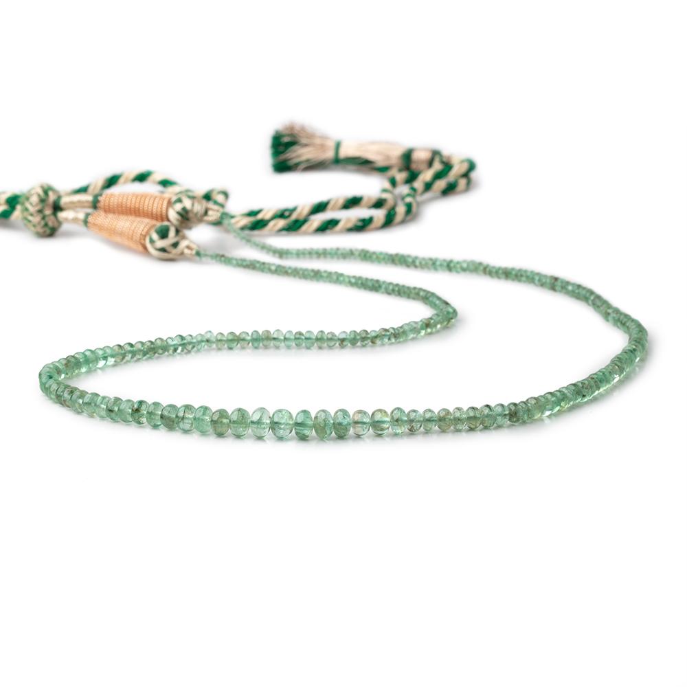 2-5.5mm Emerald Plain Rondelle Beads 20 inch 236 pieces AA - Beadsofcambay.com