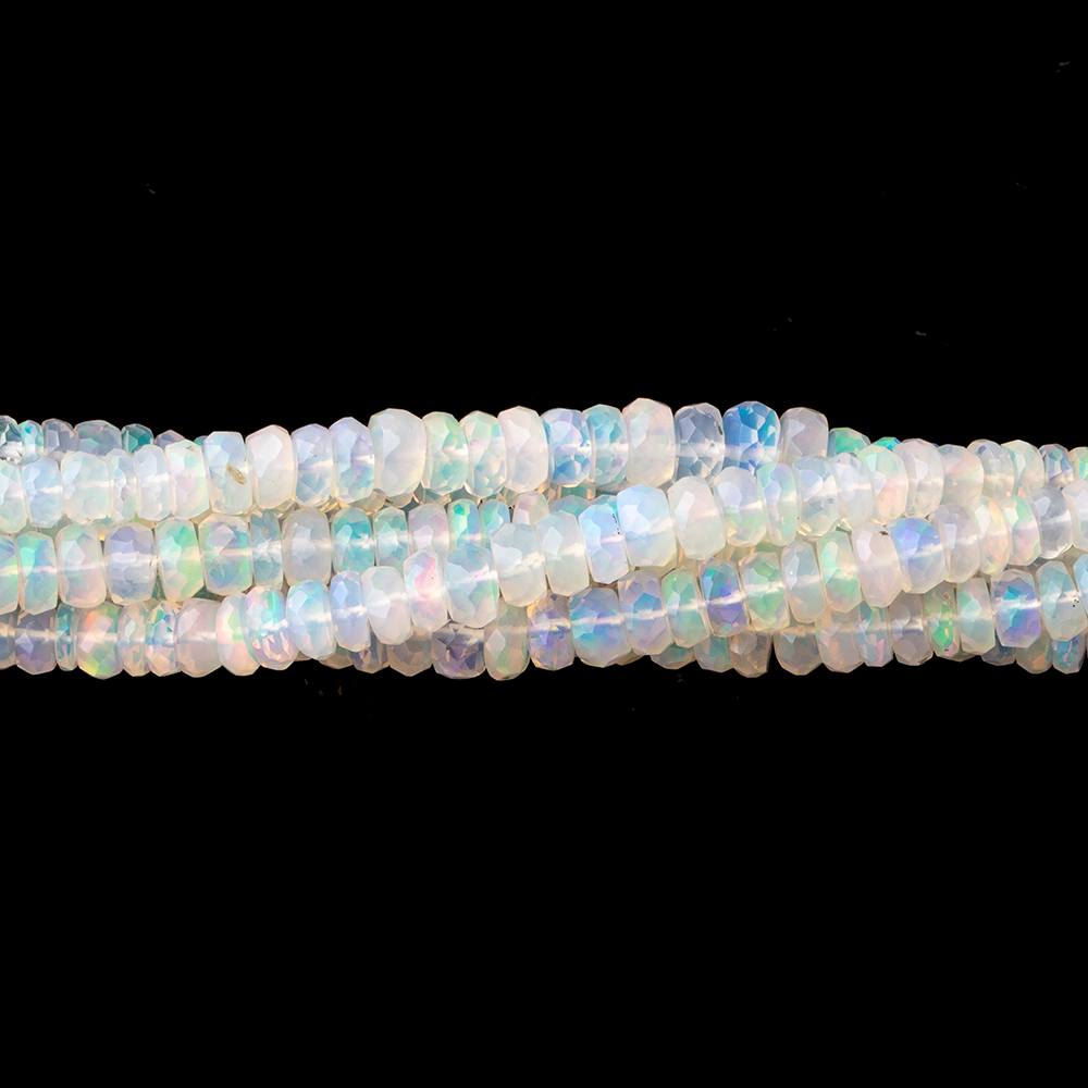 2-5mm Ethiopian Opal Faceted Rondelle Beads 16 inch 230 pieces AA - Beadsofcambay.com