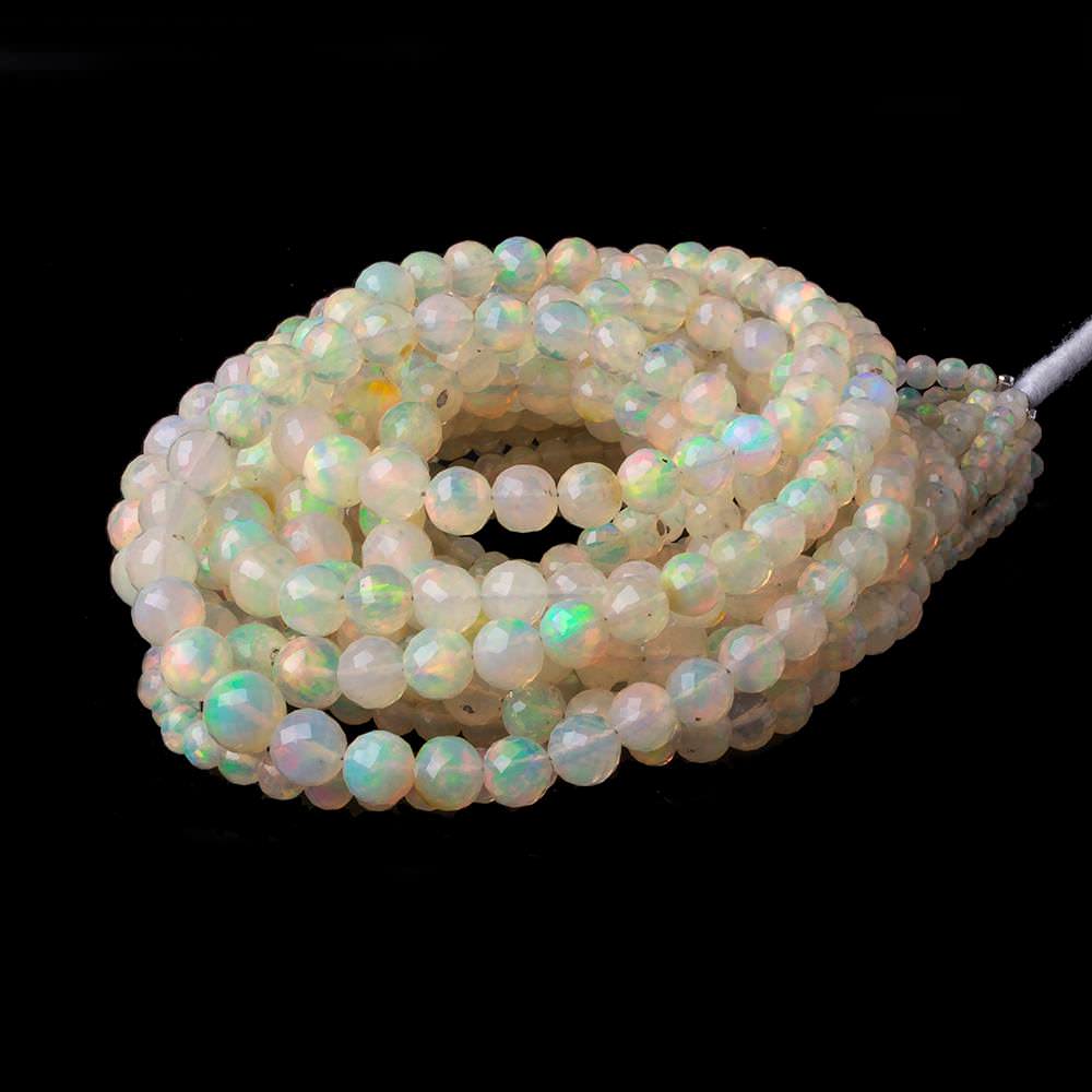 2-5mm Golden Ethiopian Opal Micro Faceted Rounds 17 inch 114 beads AAA - Beadsofcambay.com