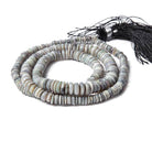 2-5mm Grey Beige Australian Opal Plain Heshi Beads 18 inch 260 pieces A - Beadsofcambay.com