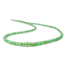 2-6.5mm Tsavorite Garnet Plain Rondelle Beads 18.5 inch 260 pieces - Beadsofcambay.com