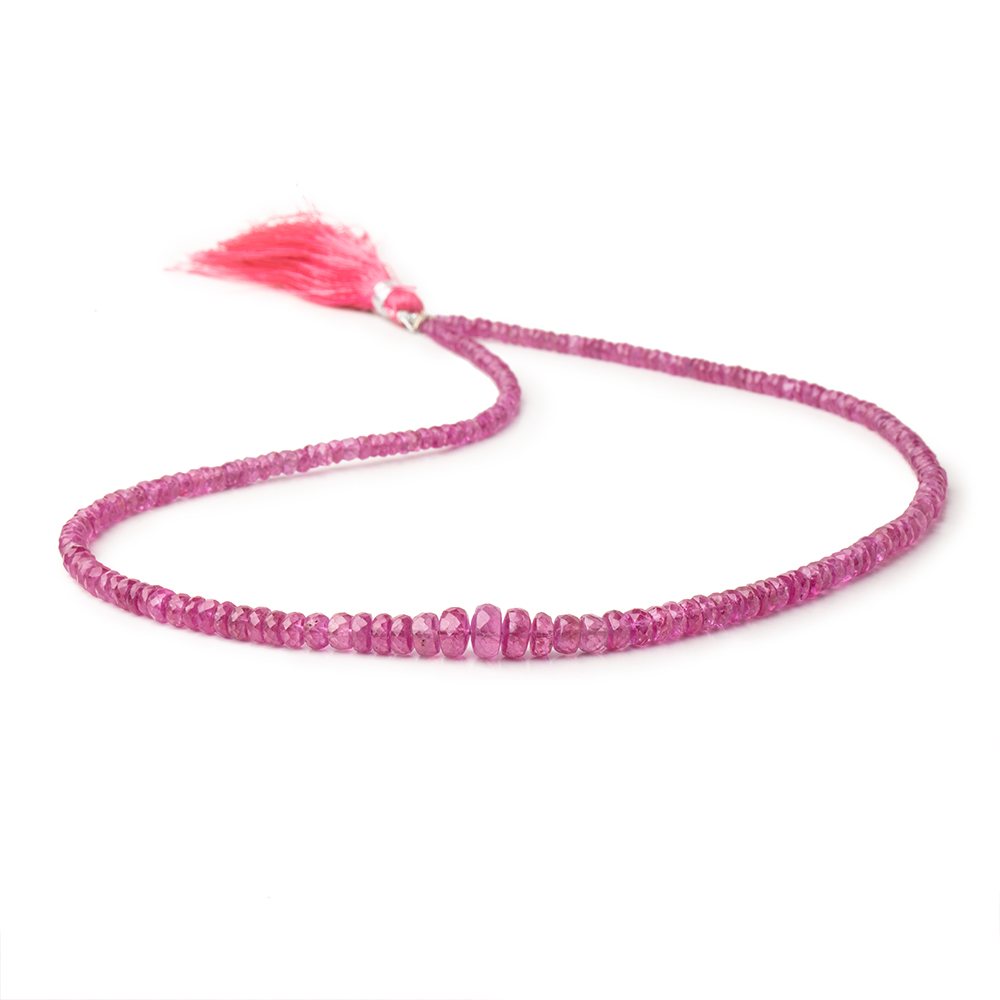 2-6mm Ruby Faceted Rondelle Beads 16 inch 200 pieces AA - Beadsofcambay.com