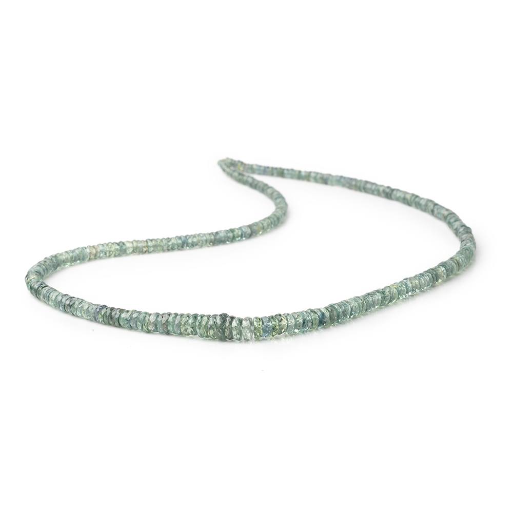 2-6mm Sea Green Sapphire Faceted Heshi Beads 17 inch 320 pieces AAA - Beadsofcambay.com