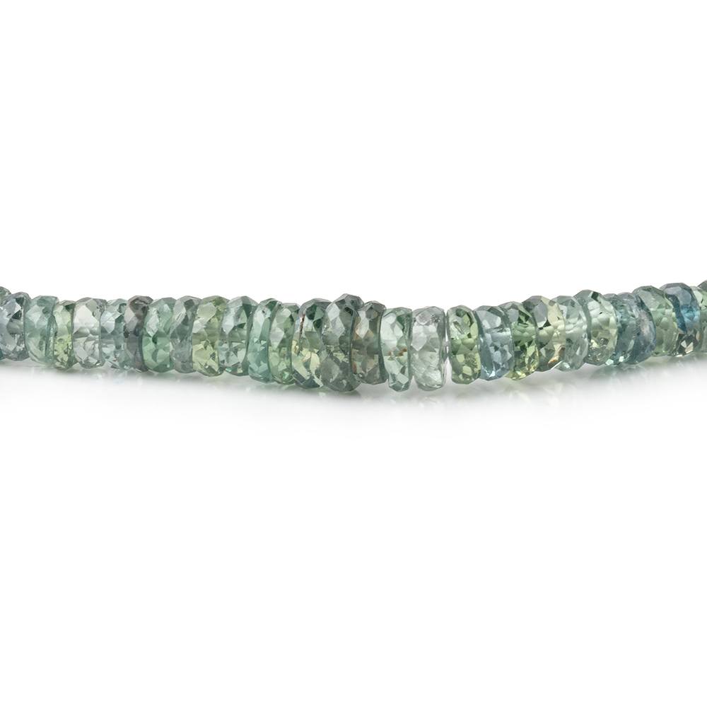 2-6mm Sea Green Sapphire Faceted Heshi Beads 17 inch 320 pieces AAA - Beadsofcambay.com