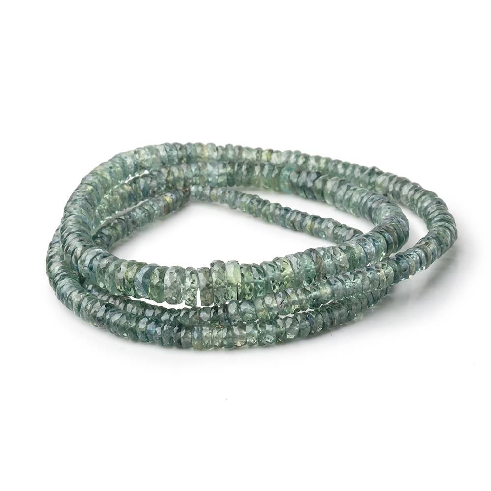 2-6mm Sea Green Sapphire Faceted Heshi Beads 17 inch 320 pieces AAA - Beadsofcambay.com