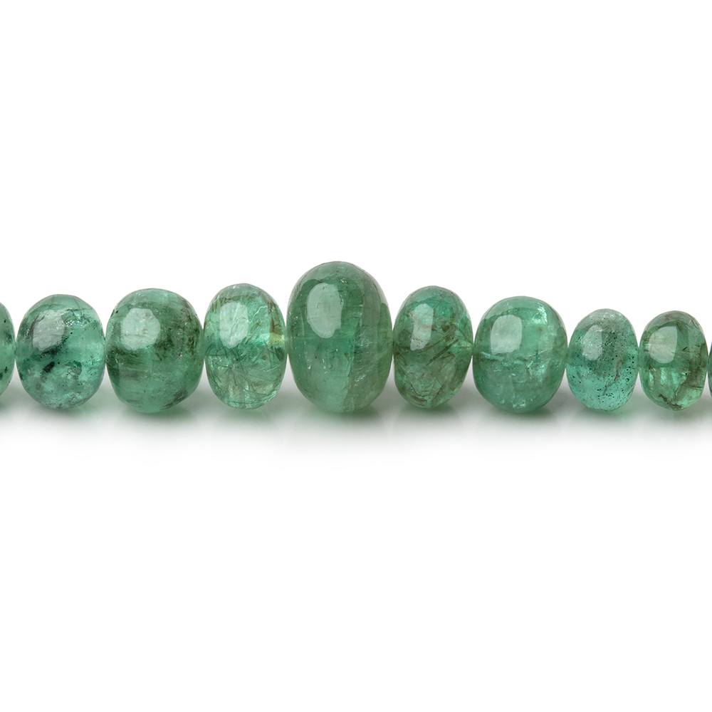2-7.5mm Emerald Plain Rondelle Beads 20 inch 227 pieces AA - Beadsofcambay.com