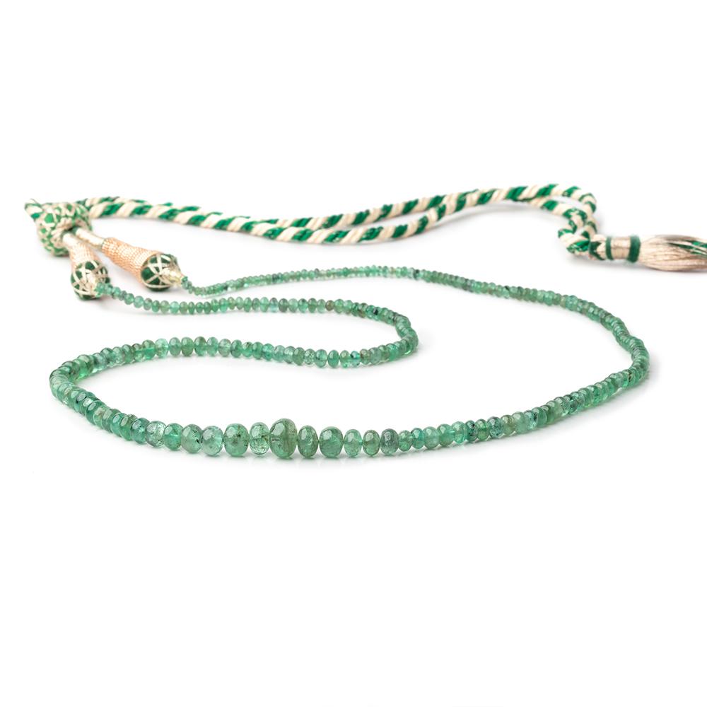2-7.5mm Emerald Plain Rondelle Beads 20 inch 227 pieces AA - Beadsofcambay.com
