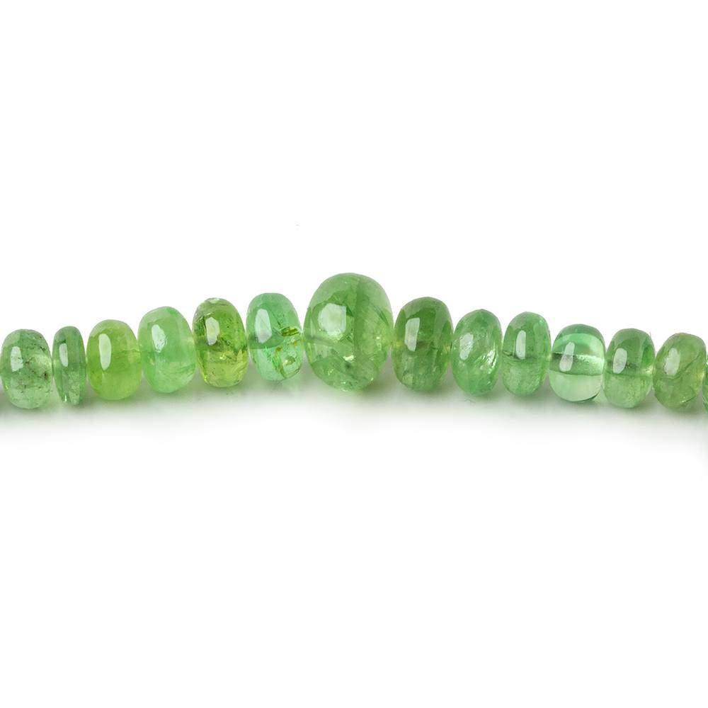 2-7mm Tsavorite Garnet plain rondelle 16 inches 250 Beads A Quality - Beadsofcambay.com