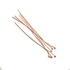 2" length Copper Headpin with flat circular head, 24 Gauge 20 pcs per bag - Beadsofcambay.com
