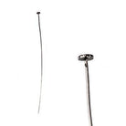 2" length Disc Headpin Black Gold plated .925 Silver, 22 Gauge Wire, 10 pieces per Bag - Beadsofcambay.com