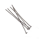 2" length Disc Headpin Black Gold plated .925 Silver, 22 Gauge Wire, 10 pieces per Bag - Beadsofcambay.com