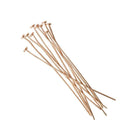 2" length Rose Gold Disc Headpin 24 Gauge Wire 10 pieces per Bag - Beadsofcambay.com