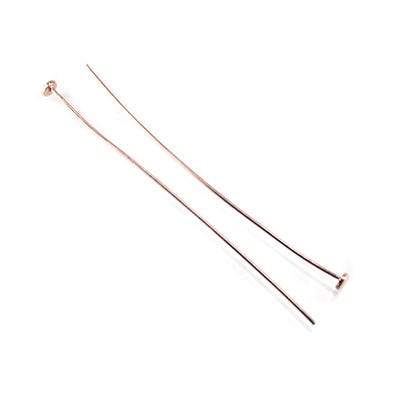 2" length Rose Gold Disc Headpin 24 Gauge Wire 10 pieces per Bag - Beadsofcambay.com