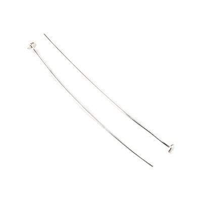 2" length Sterling Silver Disc Headpin, 26 Gauge Wire, 10 pieces per Bag - Beadsofcambay.com