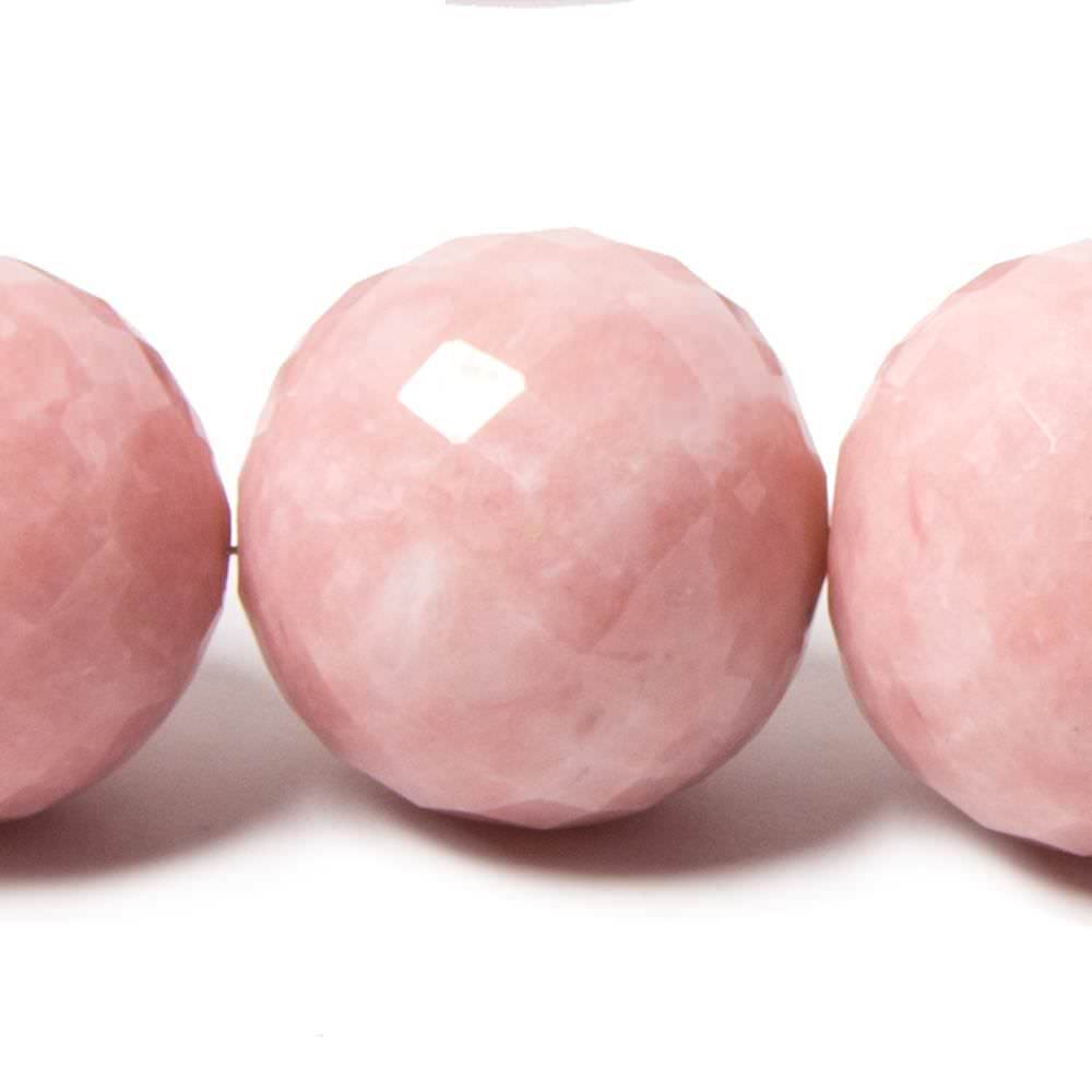20-22mm Pink Peruvian Opal faceted rounds 16.25 inches 20 beads AAA grade - Beadsofcambay.com