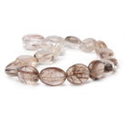 20-22mm Smoky Rutilated Quartz Plain Nugget Beads 16 inch 19 pieces AAA - Beadsofcambay.com