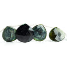 20-23mm Green Tourmaline Beads Heart Briolette - Beadsofcambay.com