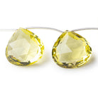 20-23mm Lemon Quartz Faceted Heart Beads 5 inch 5 pieces AAA - Beadsofcambay.com