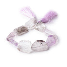 20-27mm Moss Amethyst Faceted Nugget Beads 8 inch 9 pieces - Beadsofcambay.com