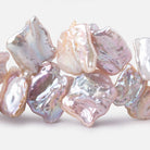 20-31mm Ballet Pink Top Drill Ultra Keshi Freshwater Pearls 16 inch 52 Beads AAA - Beadsofcambay.com