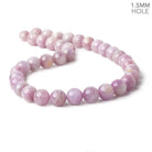 Beadsofcambay 11mm Cat's Eye Kunzite plain rounds 16 inch 37 beads 1.5mm Large Hole AA