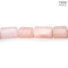 10x8-13x9mm Morganite (Pink Beryl) Hexagon Tubes 16 inch 32 large hole beads AA