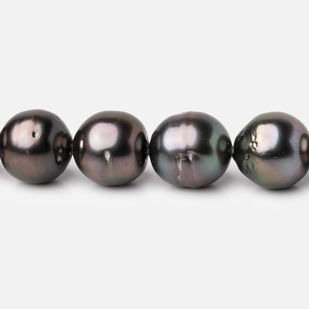 10-12mm Tahitian Round Saltwater Pearls 16 inch 36 pieces AA - BeadsofCambay.com