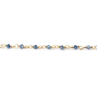 2mm Iolite micro faceted rondelle Vermeil Chain by the foot 46 beads AAA - BeadsofCambay.com