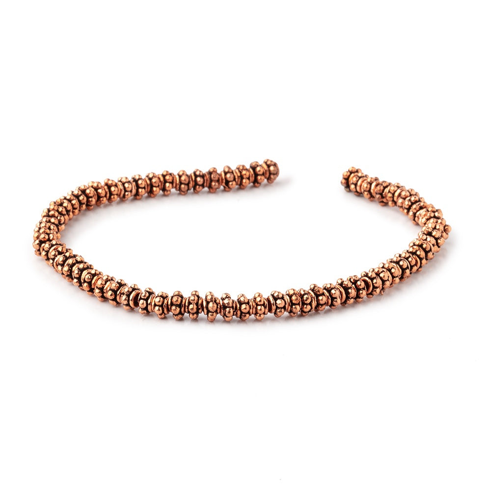 5x3mm Antiqued Copper Spacer Beads 8 inch 63 pieces - BeadsofCambay.com