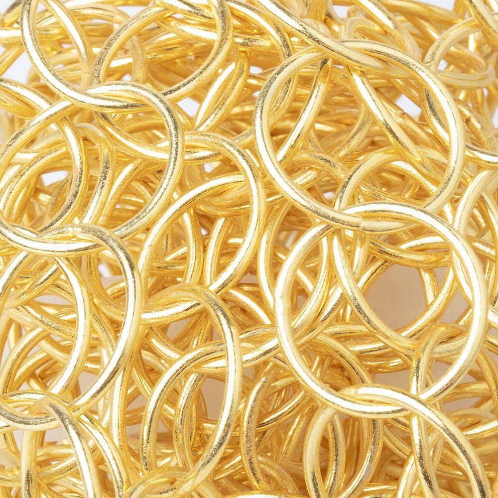 20mm 22kt Gold plated Plain Round Link Chain- Beadsofcambay.com