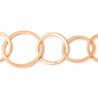 20mm and 26mm Copper Brushed Round Link Chain - Beadsofcambay.com