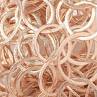 20mm and 26mm Rose Gold plated Brushed Round Link Chain - Beadsofcambay.com