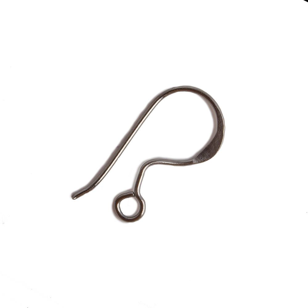 20mm Black Gold plated .925 Silver Earwire Fishhook, 10 Pieces - Beadsofcambay.com