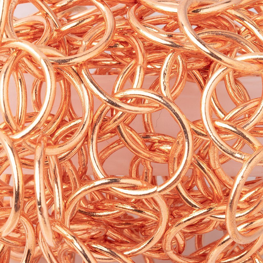 20mm Copper Plain Round Link Chain - Beadsofcambay.com