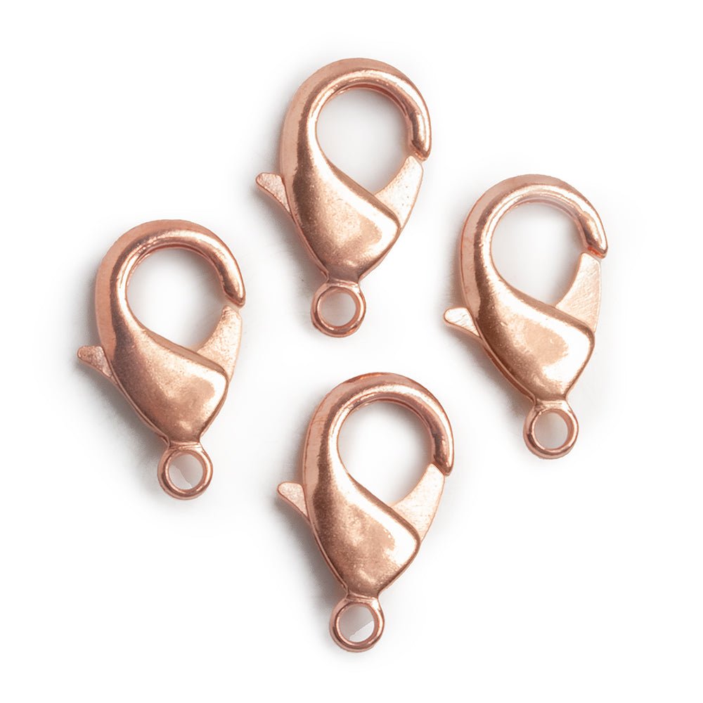 100 or 500 Pieces: 7 x 12 mm Light Rose Gold Lobster Claw Clasps –  Guerrilla Charm