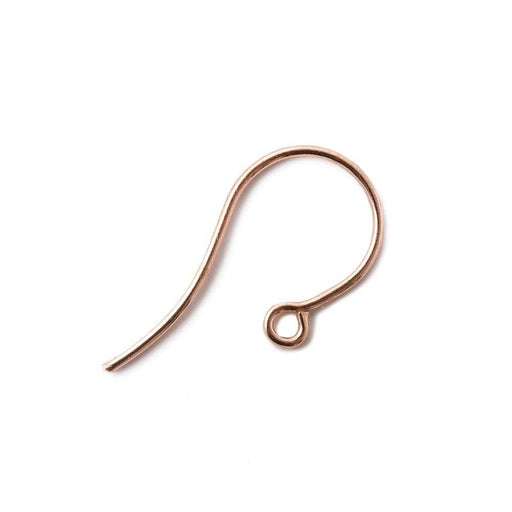 20mm Rose Gold plated Sterling Silver Fishhook Earwire, 10 pieces - Beadsofcambay.com