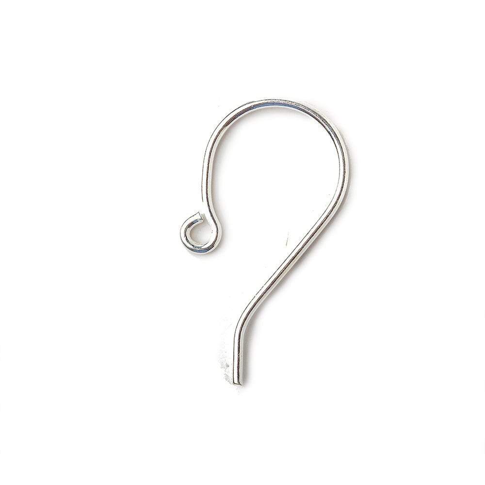 20mm Sterling Silver Fishhook Earwire, 10 pieces - Beadsofcambay.com